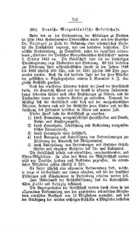Deutsche Morgenländische Gesellschaft : [II. Akademien und Universitäten]