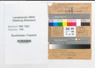 Entnazifizierung Friedrich Buchheister , geb. 26.01.1900 (Landwirt)