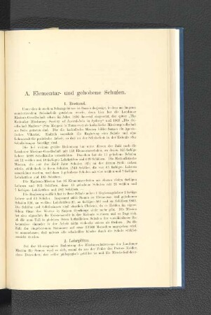 A. Elementar- und gehobene Schulen.