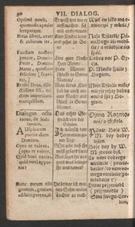 Dialogus octatavus = Das achte Gespräch = Oima Rozmowa