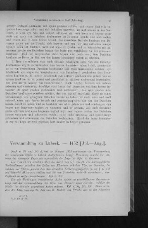 Versammlung zu Lübeck. - 1452 (Jul. -Aug.).