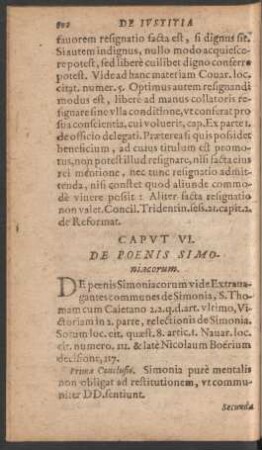 Caput VI. De Poenis Simoniacorum.