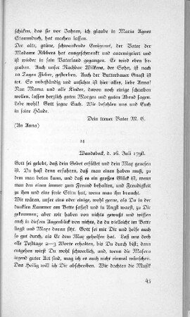 24 Wandsbeck, d. 16. Juli 1798.