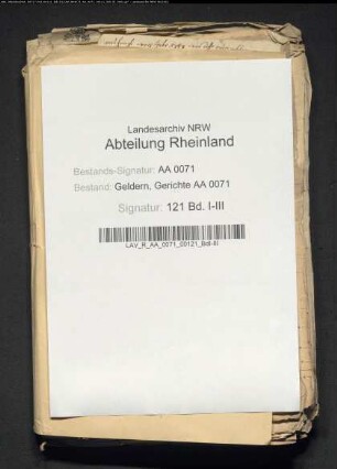 Beilagen zu den Gerichtsprotokollen für Aldekerk