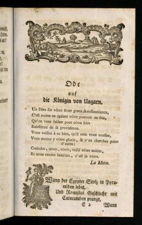 59-72, Ode auf die Koenigin von Ungarn