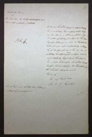 Unvollständige Übergabe der Cap'schen Pflanzensammlung