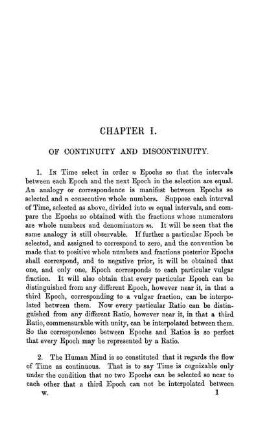Chapter I. Of Continuity and Discontinuity.