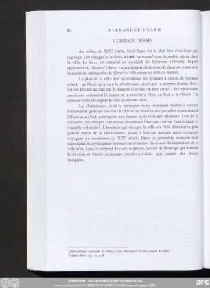 I. L'Espace Urbain