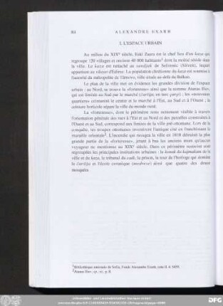 I. L'Espace Urbain