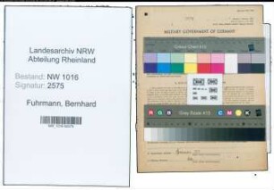 Entnazifizierung Bernhard Fuhrmann , geb. 21.10.1884 (Landwirt)