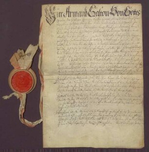 Zunftordnung des Kardinals und Bischofs Armand Gaston von Straßburg für das Metzgerhandwerk in Stadt und Amt Oberkirch.