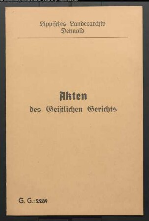Schreiben an den Vogt Diederich Witte in Schötmar wegen Brantweintrinkens unter dem Gottesdienst usw., Lemgo