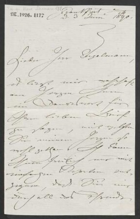 Brief an Wilhelm Engelmann : 03.06.1890