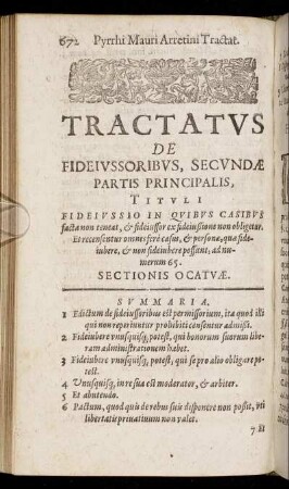 Sectionis Ocatvæ.