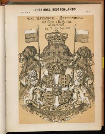 Taf. 4. Prinz Alexander v. Battenberg als Fürst v. Bulgarien.