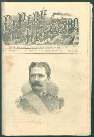 [Retrato de] Coronel don Julio Jiménez. : Prefecto de Ica.