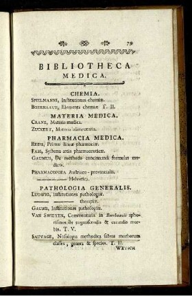Bibliotheca Medica.