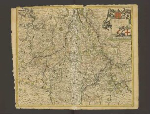Tabula Episcopatuum Leodiensis et Coloniensis ut et Ducatuum Iuliacensis et Montensis Novissima et Accur[atiss]ima : Cum Privilegio Oordin: Holland: et Westfrisiae