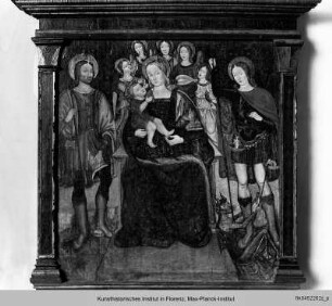 Madonna mit Kind, umgeben von den Heiligen Rochus und Michael