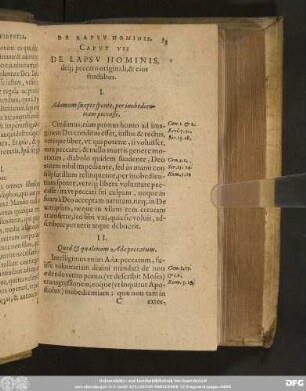 Caput VII De Lapsu Hominis, deq[ue] peccato originali, & eius fructibus.