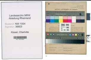 Entnazifizierung Charlotte Kissel , geb. 24.07.1922 (Verkaeuferin)