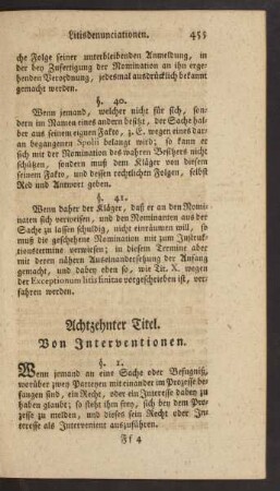 Achtzehnter Titel