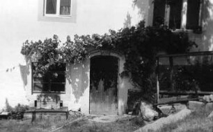 Klipphausen-Lampersdorf. Obermühle, Mühlentür mit Inschrift und Jahreszahl