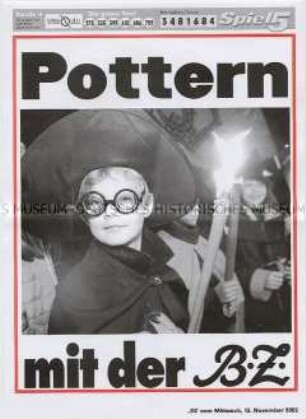 Maueranschlag der "BZ" zum neuen Harry-Potter-Film: "Pottern mit der BZ"
