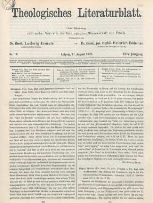 273-274 [Rezension] Heinisch, Paul, Das Buch Ezechiel