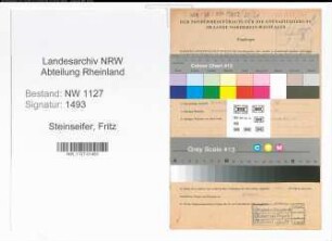 Entnazifizierung Fritz Steinseifer , geb. 16.07.1898 (Handlungsbevollmaechtigter)