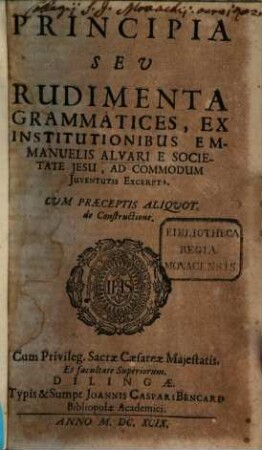 Principia seu rudimenta grammatices