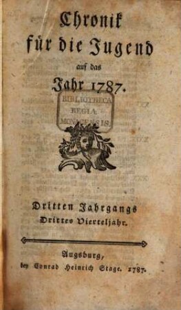 Chronik für die Jugend, 3,3. 1787, Juli - Sept.