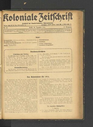 Nr. 48. Berlin, 28. November 1913. 14. Jahrgang.