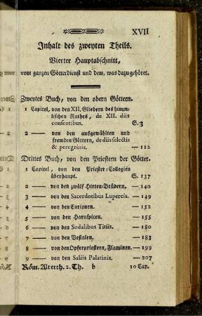 Inhalt des zweyten Theils, Vierter Hauptabschnitt