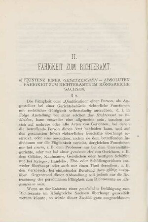 II. Fähigkeit zum Richteramt.