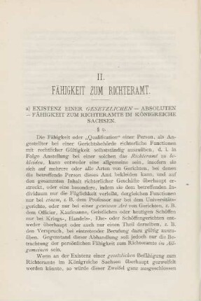 II. Fähigkeit zum Richteramt.
