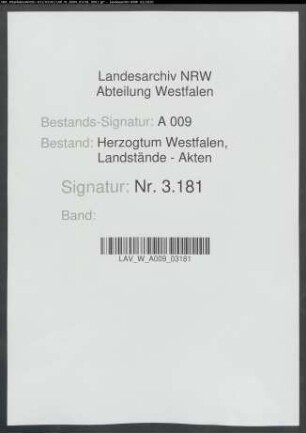 Akten der Kurfürstlichen Regierung betr. den Landtag 1800