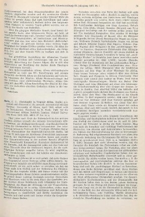 73-75 [Rezension] Christianity in tropical Africa