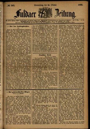 Ausgabe vom Donnerstag, den 22. Oktober 1885.