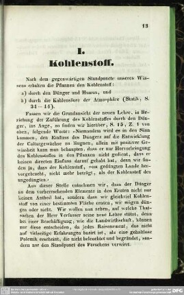 I. Kohlenstoff