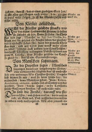 Von Kloster gelübden.