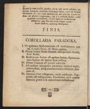 Corollaria Paradoxa.