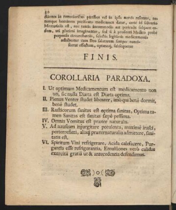 Corollaria Paradoxa.