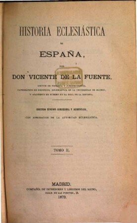 Historia eclesiástica de España, II