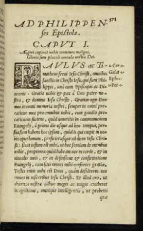 Ad Philippenses Epistola.