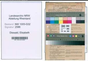 Entnazifizierung Elisabeth Diewald , geb. 01.08.1908 (Bueroangestellte)