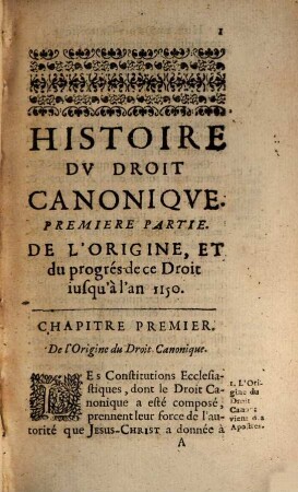 Histoire du Droit canonique