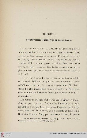 Chapitre II: Constructions defensives de basse époque
