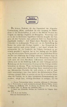 Monarchianische Prologe zu den vier Evangelien : ein Beitrag zur Geschichte des Kanons