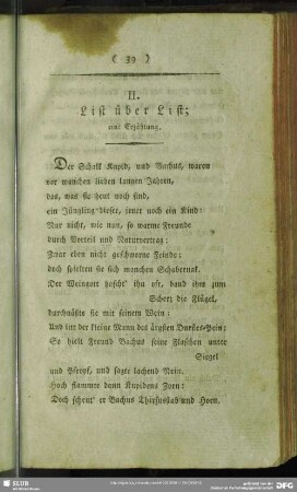 II. List über List : eine Erzählung